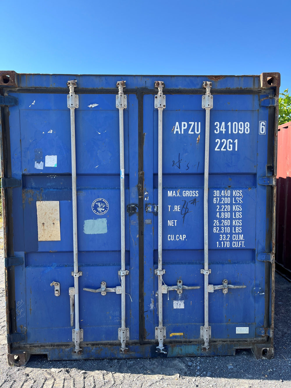 20' Cargo Worthy Container - APZU 3410986