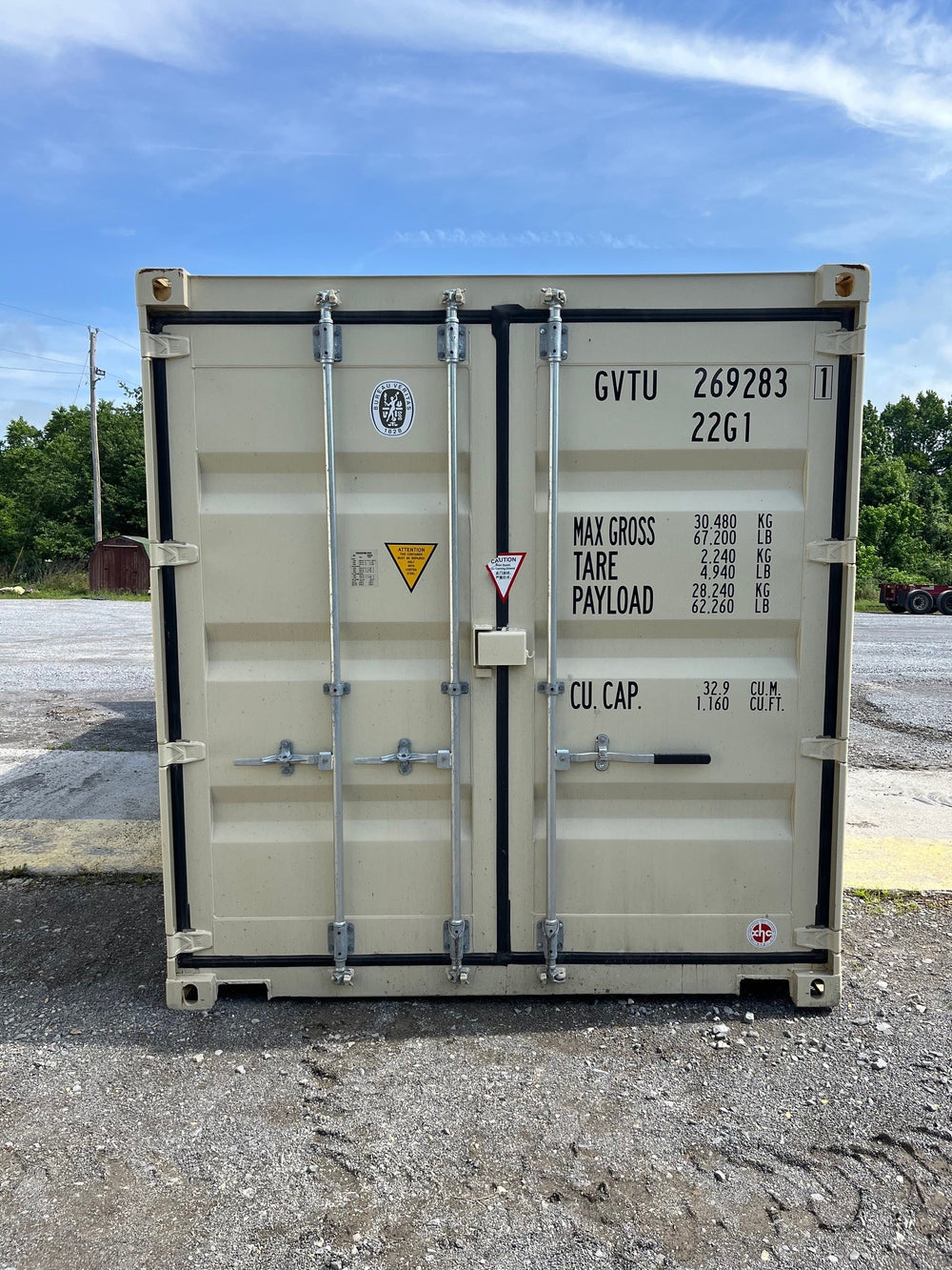 20' New 1-trip Double Door Container - Ivory Color - Athens TN