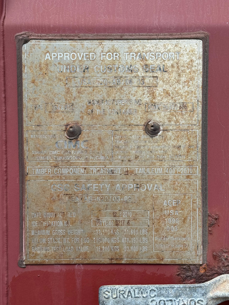 40’ Used Container DRYU 4052176 - Tax and Delivery Included