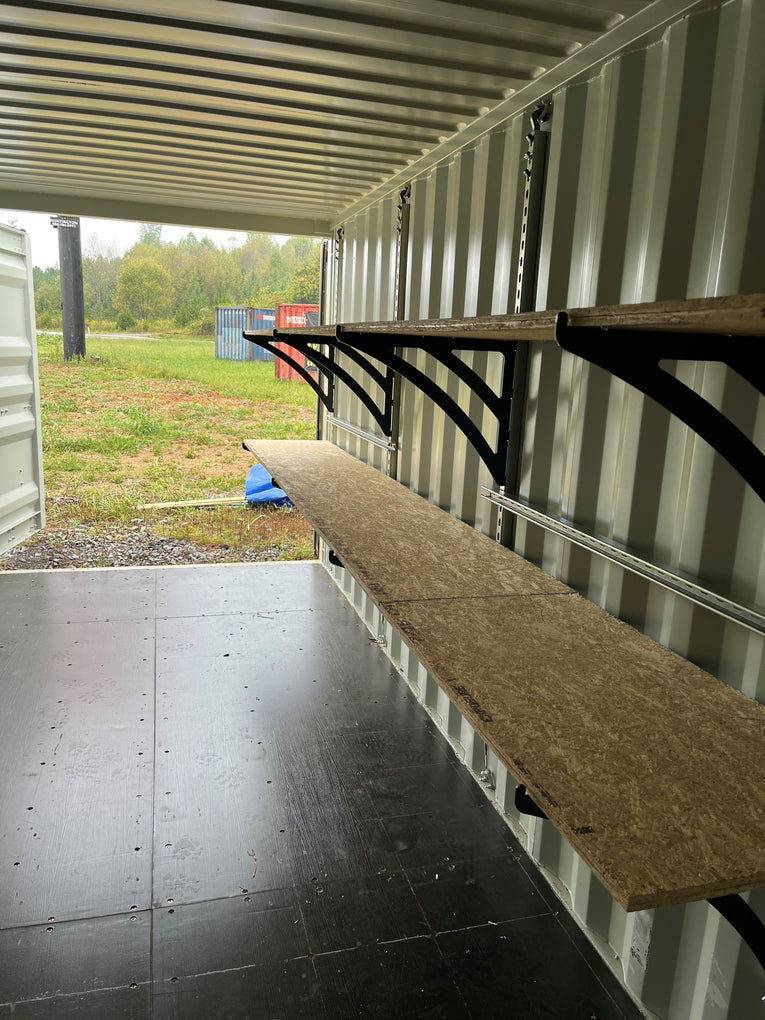 Shelves and Work Desk in 20' New One Trip Container - RXCU 1052989