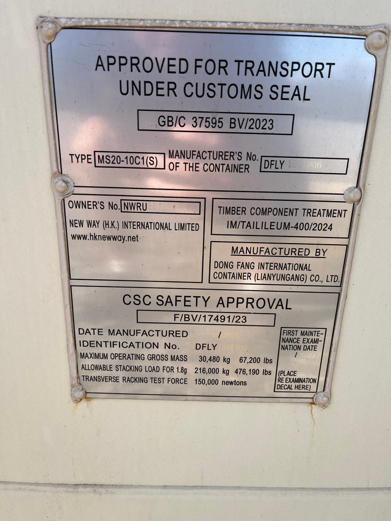 20' New One Trip Container - NWRU 3571775