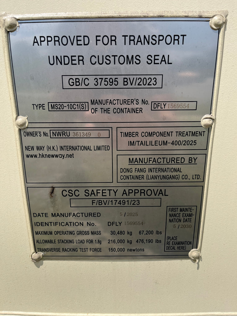 20' New One Trip Container - NWRU 3613490