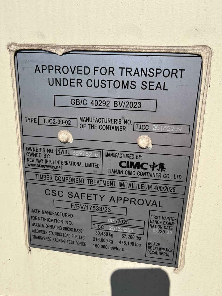 20' New One Trip Container - NWRU 3597825
