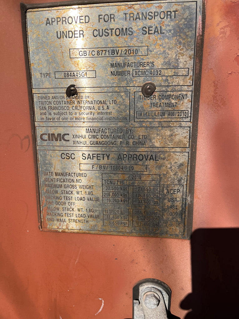 40’ Used Container - TCNU 71511112 ALL in price within 30 miles