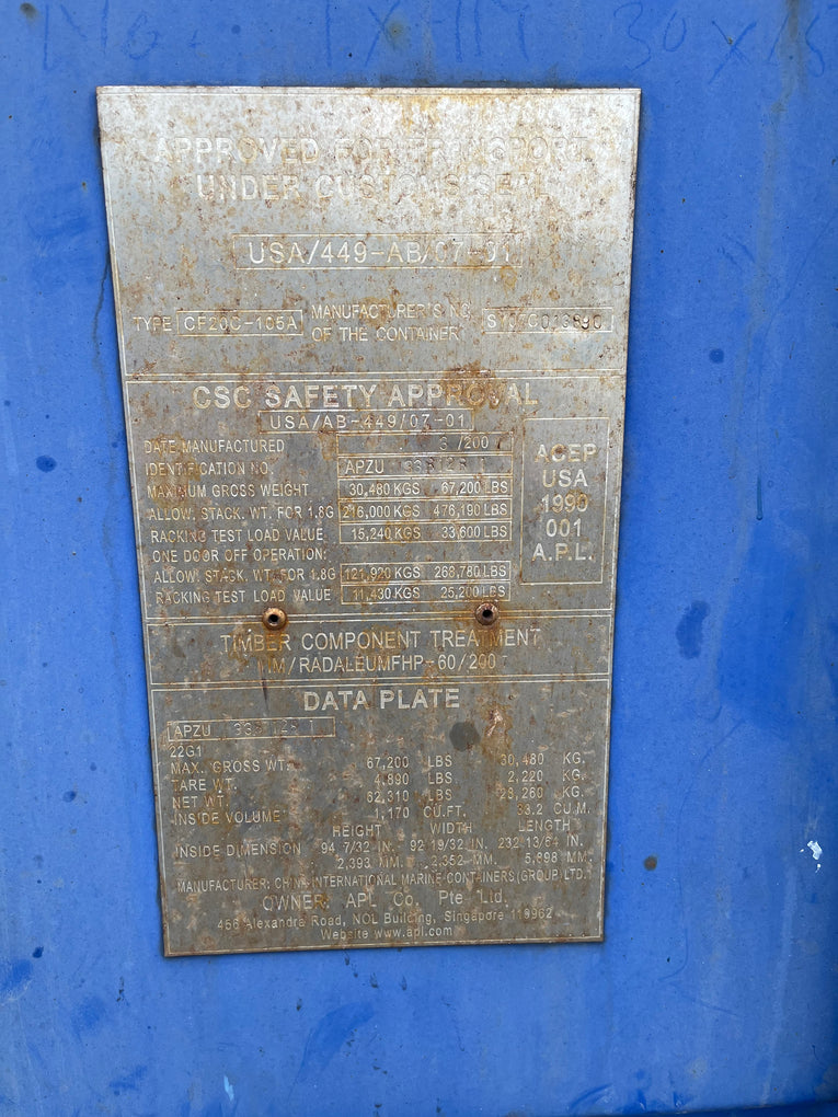 20’ Used Container